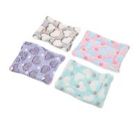 JUMPLAWN Coussin pour Hamster et Lapin Ensemble de 4 Matelas Chauds 15X20 CM, Doux et Épais, Utilisable en Voiture, Panier ou Chambre, Couleurs Multiples
