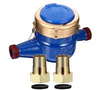 JUMPLAWN Débitmètre D'eau Froide en Fer Conception à Aile Rotative, Large Plage de Mesure, Compteur D'eau Unique pour Maison et Jardin