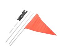 JUMPLAWN Drapeau de Sécurité pour Vélo Réglable avec Mât, Jaune Rouge | Fibre de Verre, PVC et Métal, Fixation Arrière Facile, Visibilité Accrue pour Garçon Fille, Balades de Quartier