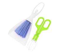 JUMPLAWN Ensemble 3pcs Outils de Nettoyage pour Reptiles Mini Balai, Pelle Abs et Pince pour Cage, et Protège Les Mains, pour Cochons d'Inde et Hérissons