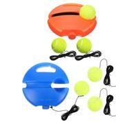 JUMPLAWN Ensemble De 2 Entraîneur de Tennis à Corde Élastique avec Base | Plastique, Usage Intérieur et Patio, Portable, Améliore Cadence et Régularité, Équipement pour Débutants