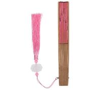 JUMPLAWN Éventail Traditionnel Soie Style Rétro Décoration Murale et Accessoire Costume Chinois Léger et Portable avec Bambou Premium Artisanat Asiatique Couleur Couleur