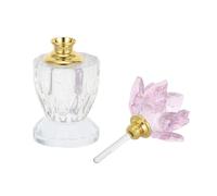 JUMPLAWN Flacon de Parfum en Cristal 3ml Bouchon Fleur de Lotus Élégant et Léger, Solide, Cadeau de Vacances pour Collectionneurs et Femmes