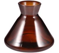 JUMPLAWN Flacon Diffuseur Parfum Maison en Verre Marron 220ml à Large Ouverture, Design Élégant de Trompette pour Aromathérapie et Décoration Intérieure