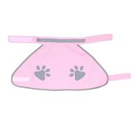 JUMPLAWN Gilet Réfléchissant pour Chien Taille S, Couleur Fluorescente Rose Motif Pattes, Veste de Sécurité Respirante pour Petit Chien, Vêtements pour Animaux de Compagnie Extérieur,