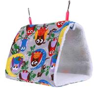 JUMPLAWN Hamac Suspendu pour Perroquet en Sherpa Chaud Fond Plat, Nid Douillet Unique pour Cage D’Oiseau en Hiver, Maison Confortable pour Canaris et Perroquets