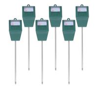 JUMPLAWN Humidimètre du Sol à Lecture Facile, Lot de 6, Jardinage Extérieur | Batterie, Calibration Simple, Métal et Plastique, pour Pots Extérieurs et Bacs Surélevés, Vert