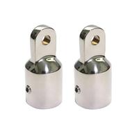 JUMPLAWN Œillet Bimini 25mm, Lot de 2, Acier Inoxydable 316 pour Bateau | Finition Polie Miroir, 2 Trous de Boulon 1/4 Po, Bords Lisses, Usage Extérieur et Remplacement