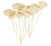 JUMPLAWN Lot de 10 Bâtonnets Diffuseurs Aromatiques Floraux en Rotin Naturel, Décoratifs et Remplaçables, pour Diffuseur D'huile Essentielle, Parfum D'ambiance Maison et Bureau,