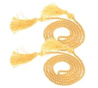 JUMPLAWN Lot de 2 Cordon d'honneur en Fil Doré Tressé 170 Cm, Glands pour Remise des Diplômes, Décoration pour Événements en Salle et Écoles