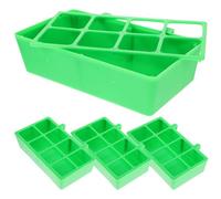 JUMPLAWN Lot de 4 mangeoires suspendues en Plastique pour perroquets, cailles et colombes, Anti-déversement. Idéales pour Les Poussins, Les oisillons et Les Pigeons. Comprend Un Bol séparateur pour