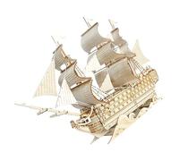JUMPLAWN Maquette de Bateau Bois pour Adultes Kit de Modèle de Voilier Ancien Bois à Construire Puzzle DIY Décor Marin Traditionnel pour Amateurs de Modélisme