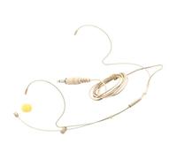 JUMPLAWN Microphone Omnidirectionnel Beige avec Crochet d'oreille en Alliage et Connecteur à Vis, pour Représentants et Présentations sur Scène