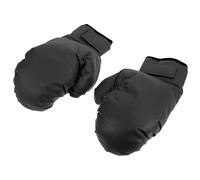 JUMPLAWN Moufles de Boxe Anti-déchirure en PU Noir, Ajustables pour Entraînement de Kickboxing et Paquet de Frappe, Accessoires Solide pour Boxe Thaïlandaise