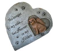 JUMPLAWN Pierre Tombale Commémorative pour Chien en Résine Décoration De Jardin Pierre Solide Mémoire d'animaux De Compagnie De Décès pour Chien Statue pour Animal De Compagnie