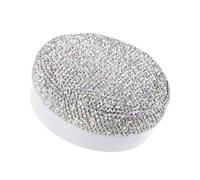 JUMPLAWN Pilulier Hebdomadaire Rond Portable en Plastique Décoré Argenté, 7 Compartiments Sécurisés pour Remède, pour Usage Quotidien en Paquet à Main