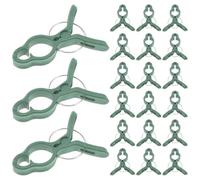 JUMPLAWN Pinces de Jardin pour Plantes Grimpantes 40 Pièces Plastique Vert | Structure à Ressort, Ouverture Courbe Élargie, Prise Ferme Réutilisable, pour Branches et Treillis au Balcon