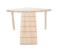 JUMPLAWN Plateforme d'angle en Bois Khaki Légère et Facile à Assembler pour Cobayes et Rats Adaptée aux Terrariums de Rongeurs et Aménagements Modernes
