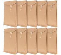 JUMPLAWN Pochette à Documents Papier Kraft A4 200g Lot De 10 Protection Porte-documents Organisation Bureau Professionnel Scolaire