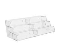 JUMPLAWN Porte-cartes de Visite en Plastique Transparent à Surface Lisse, Organisation sans Effort, Plusieurs Emplacements Horizontaux pour Bureau et Table de Conférence pour Femmes