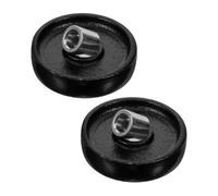 JUMPLAWN Roue de Cric Hydraulique de Remplacement Universelles en Acier Robuste 2 Tonnes 2 Pièces pour Stabilité et Maniabilité Améliorées pour Cric de Plancher Horizontal