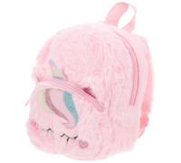 JUMPLAWN Sac à Dos Licorne pour Fille, Peluche Polyester, Rose | Grande Capacité, Bandoulière Réglable, Finition Soignée, pour Sortir et Jouer au Parc