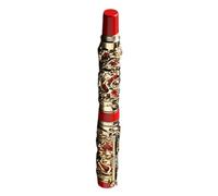 JUMPLAWN Stylo de Calligraphie Orientale Élégant en Métal, Dragon Doré | Écriture Fluide, Encre Régulière, Prise Ergonomique, pour Adultes et Étudiants, Pratique du Script
