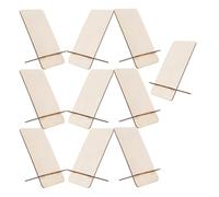 JUMPLAWN Support Pliable en Bois 10pcs Beige pour Tablette, Accessoire Bureau à décorer, idéal pour DIY et Cadeaux d'amitié
