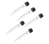 JUMPLAWN Tubes à Centrifuger et Expérimentations Scientifiques en Verre et Plastique Lot de 5 10 Ml avec Bouchons à Vis Transparents de Laboratoire pour Équipements Hospitaliers