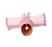 JUMPLAWN Tunnel pour Lapin Et Petits Rongeurs à Trois Voies Lit Hiver Doux Tunnel De Jeu pour Hamster Activité Stimulante Et Confortable