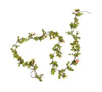 JUMPLAWN Vigne de Roses Artificielle pour Décoration Murale Fleurs Synthétiques pour Mariage Aménagement Intérieur Résistante Aux Dégâts Au