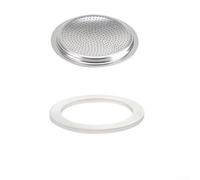 Jumplushion Joint d'étanchéité pour cafetière expresso moka de 1 à 12 tasses - Remplacement du joint supérieur en caoutchouc silicone + tamis (3 tasses + tamis)
