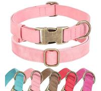 Jumpress Collier en Cuir Souple pour Chiens de Petite, Moyenne et Grande Taille, Collier pour Chien en Cuir Robuste avec Boucle en métal à dégagement Rapide, Durable et réglable pour Promener Les