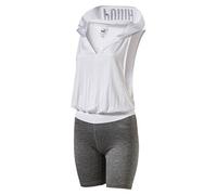 Jumpsuit pour femme PUMA en Pointe Q2 Combinaison, blanc moyen gris bruyère, l