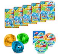 JUMPUTTY Lot de 5 pâtes à modeler pour enfants 15 x 15 g 3 couleurs (bleujaunevert)