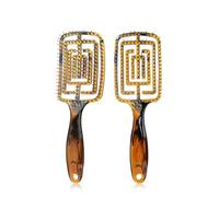 Jumuao 2 brosses à cheveux sans tirer, brosse démêlante, brosse démêlante unique, brosse à cheveux pour femmes, hommes et enfants, pour démêler et soigner les cheveux fins au quotidien