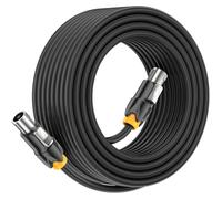 Jumwa 1M 1Pack Câble Speakon 15AWG Cable enceinte avec Twist Lock | Compatible avec les NL4FC et NL2FC, diamètre extérieur 8 mm, 2 conducteurs, M-M, résistant au froid et à la chaleur