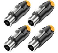 Jumwa 4Pack Speakon Connecteur Métal Adaptateur Haut-Parleur Twist Lock Connecteur Haut-Parleur Compatible Avec Speakon NL4FC, NL4FX, NLT4X, NL2FC