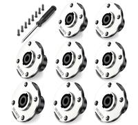 Jumwa 8Pack 4 Pôles Speakon Panel Twist Lock Haut-parleur femelle Métal Rond Panel Jack Montage Compatible avec Neutrik Speakon NL4MP, NL4MPR, NL4FC, NL4FX, NLT4X, NL4 Series, NL2FC