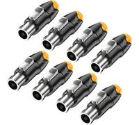 Jumwa 8Pack Speakon Connecteur Métal Adaptateur Haut-Parleur Twist Lock Connecteur Haut-Parleur Compatible Avec Speakon NL4FC, NL4FX, NLT4X, NL2FC