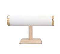 JUMZ Organisateur de Montre en T, présentoir à Bijoux doré, Support de Bracelet en T, Base en Bois pour Serre-tête Cerceau à Cheveux, (JUMZnrmv1ywxe9)