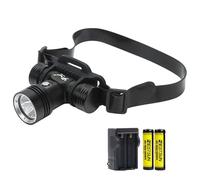 JUN CHI Lampe frontale rechargeable super lumineuse LED pour plongée sous-marine étanche pour la natation, les grottes, le camping, les sous-marins, les lumières de sécurité