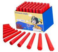 JUN-ELECTRON Lot de 48 craies lavables pour trottoir, non toxiques pour enfants, craie de couleur surdimensionnée pour peinture sur tableau noir, trottoir et jeux d'art en plein air (rouge)
