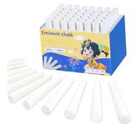 JUN-ELECTRON Lot de 48 craies lavables pour trottoir, non toxiques pour enfants, craie de couleur surdimensionnée pour peinture sur tableau noir, trottoir et jeux d'art en plein air (blanc)