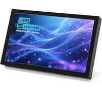 JUN-ELECTRON Mini moniteur 7" HDMI, VGA, AV, BNC, 1024 × 600 IPS petit écran avec haut-parleurs intégrés, angle de vision de 178°, moniteur LCD portable pour PC/TV/DVD/CVBS (7 pouces - non tactile)