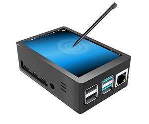 Jun_Electronic pour Raspberry Pi 4 Écran Tactile avec étui, Écran Tactile 3,5 Pouces avec Ventilateur, Écran de Jeu TFT LCD avec Moniteur 320x480