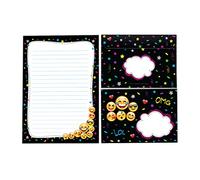 JuNa-Expe rten Lot de papier à lettre pour filles et garçons - Bloc à lettres ligné A5 avec 25 feuilles + 15 enveloppes, motif enfant polyvalent pour lettres et notes créatives