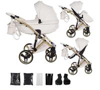 Junama Poussette Candy 2en1 3en1 4en1 (02 - blanc, 2en1 avec adaptateurs)