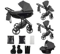 Junama Poussette Diamond Basic 2en1 3en1 4en1 (03 - gris, 3en1 avec siège auto)
