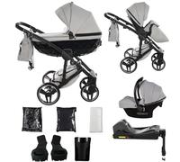 Junama Poussette Diamond Basic 2en1 3en1 4en1 (06 - gris clair, 4en1 avec base ISOFIX)